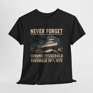 Never Forget- Edmund Fitzgerald- Retro Gildan T-Shirt
